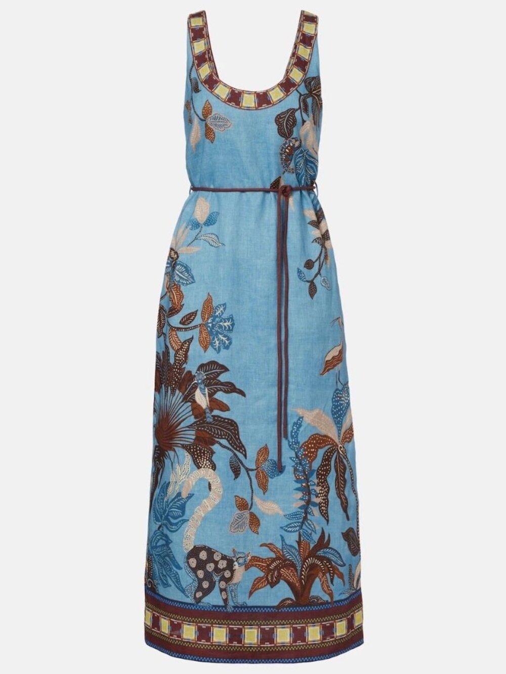 alemais Georgie printed linen midi dress $ 580 Size US 2 AU 6 - Picture 3 of 5